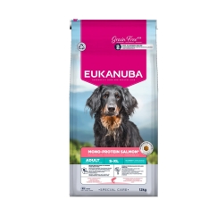 EUKANUBA Special Care Mono-Protein Suvytės, Lašiša – sausi šunų ėdalas – 12 kg