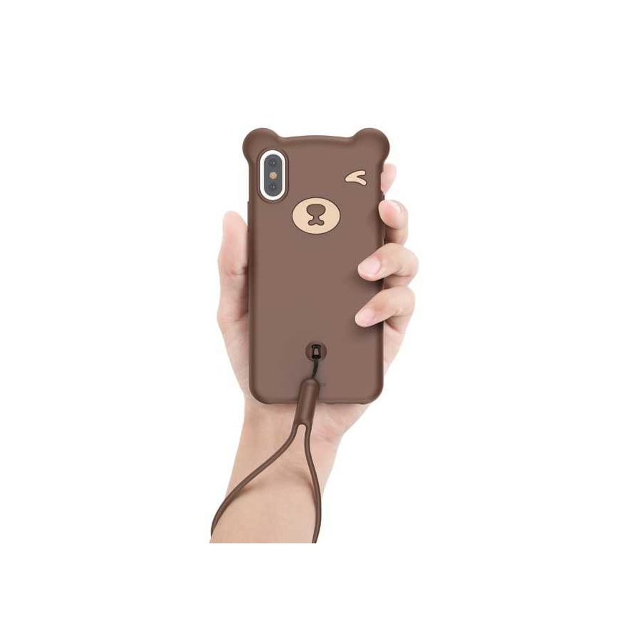 Baseus "Lankstus silikono galinis dangtelis Apple iPhone XS Max" Rudas – 3