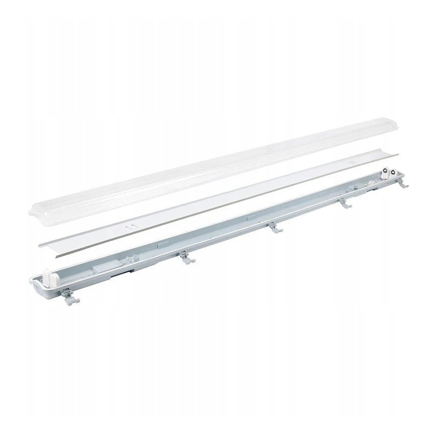Led Line Lite Hermetinis šviestuvas VANTO 2xT8 IP65 120cm pilkas ABS/PS su reflektorium – 5