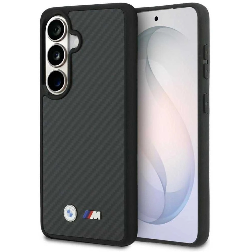 Чехол BMW M Kevlar Logo MagSafe для Samsung Galaxy S26, черный