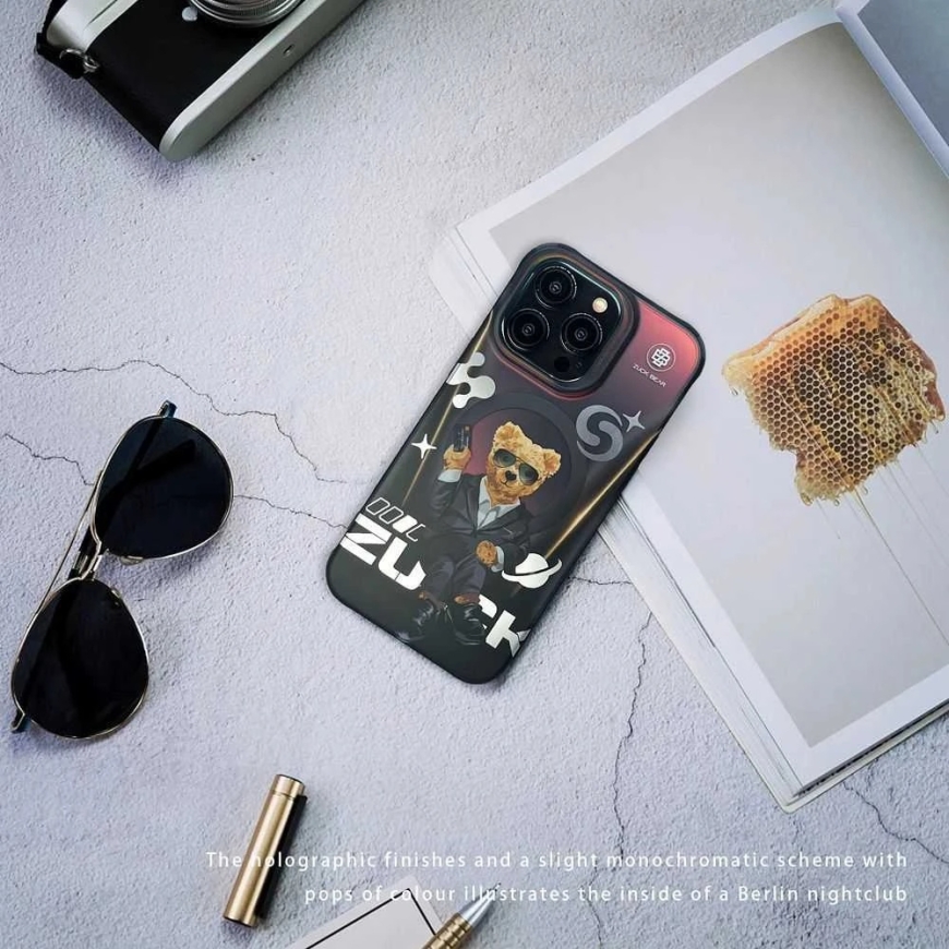 ZUCK BEAR vāks BERLIN BOSS MAG saderīgs ar MagSafe, paredzēts IPHONE 16 Pro eins suave – 2