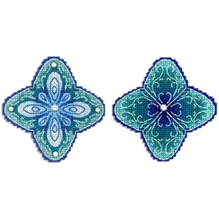 Beldizart ristipistotyöpaketti "Kylmä Kukka" 9x9 cm SR-1101 (S)