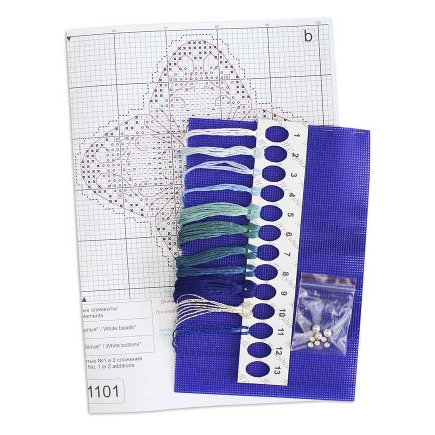 Beldizart Kreuzistikomplekt "Külm Lill" 9x9 cm SR-1101 (S) – 5