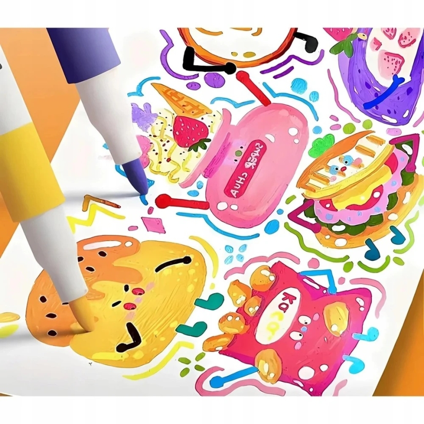 Bez Marki Acrylic Markers Pens for Stones and Fabrics Waterproof 24pcs