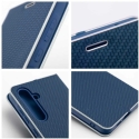 Forcell Oem LUNA Book Carbon maciņš Samsung Galaxy S25 Ultra zilā krāsā
