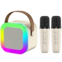 Riff K12 Portable BT karaoke system with 2 Wireless mics White Riff K12 Portable BT karaoke system with 2 Wireless mics White