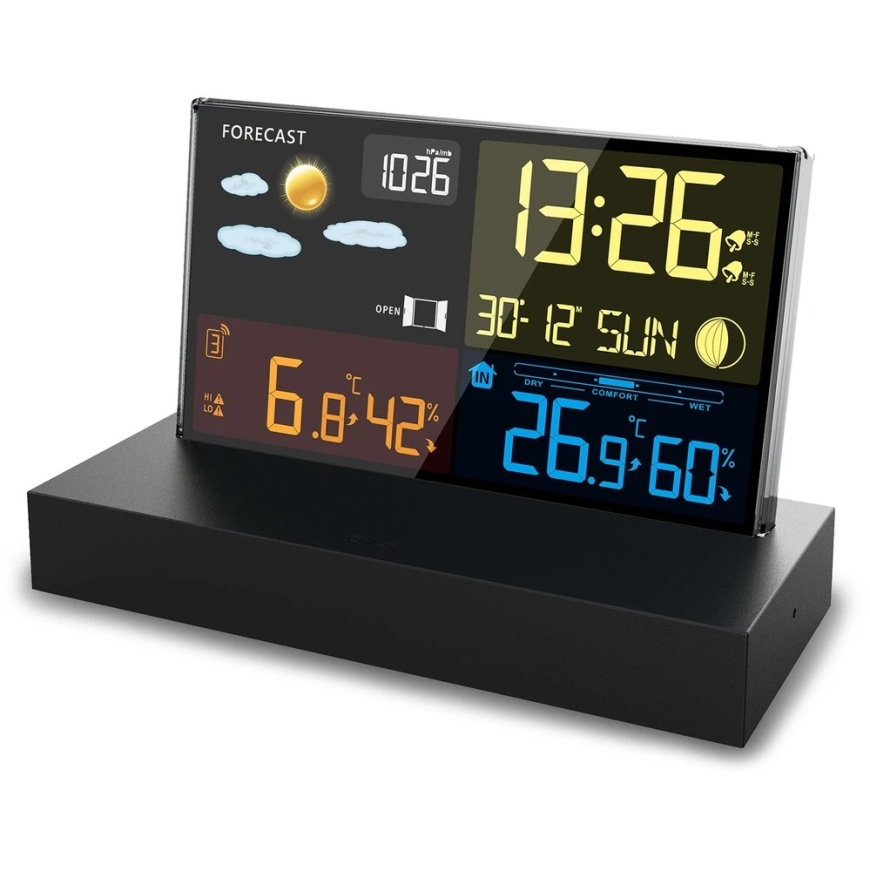 Berdsen Meteorologinė stotelė su ekranu BD-912, juoda – 3