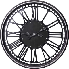 KOOPMAN Wall Perforated Clock Roman 48.5 cm Black