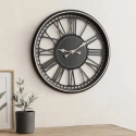 KOOPMAN Wall Perforated Clock Roman 48.5 cm Black