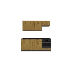 Кухонный гарнитур Cosmo Design ANIKA, artisan oak/графит 2.0