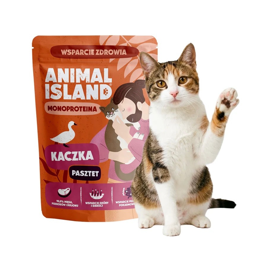 ANIMAL ISLAND Mono Duck - märkäruoka kissoille - 100g – 3