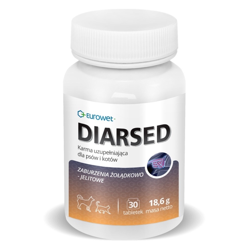 EUROWET Diarsed - piedevas suņiem un kaķiem - 30 tabletes