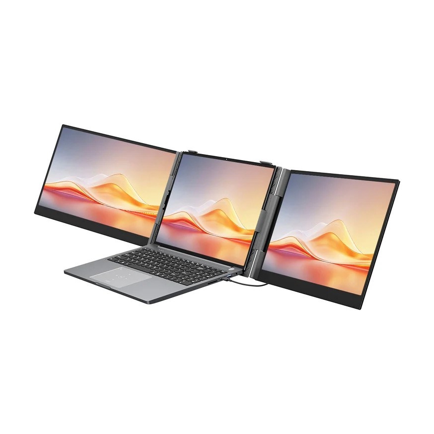 Blackview DCM6 Pro - 14" kannettava tietokoneen näyttölaajennin, joka tukee kaksoisnäyttöasetuksia ja sisältää 2 USB-C-porttia. – 3