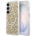 Guess IML leopardikuosis Triangle MagSafe -kotelo Samsung Galaxy S26:ssa ruskeana