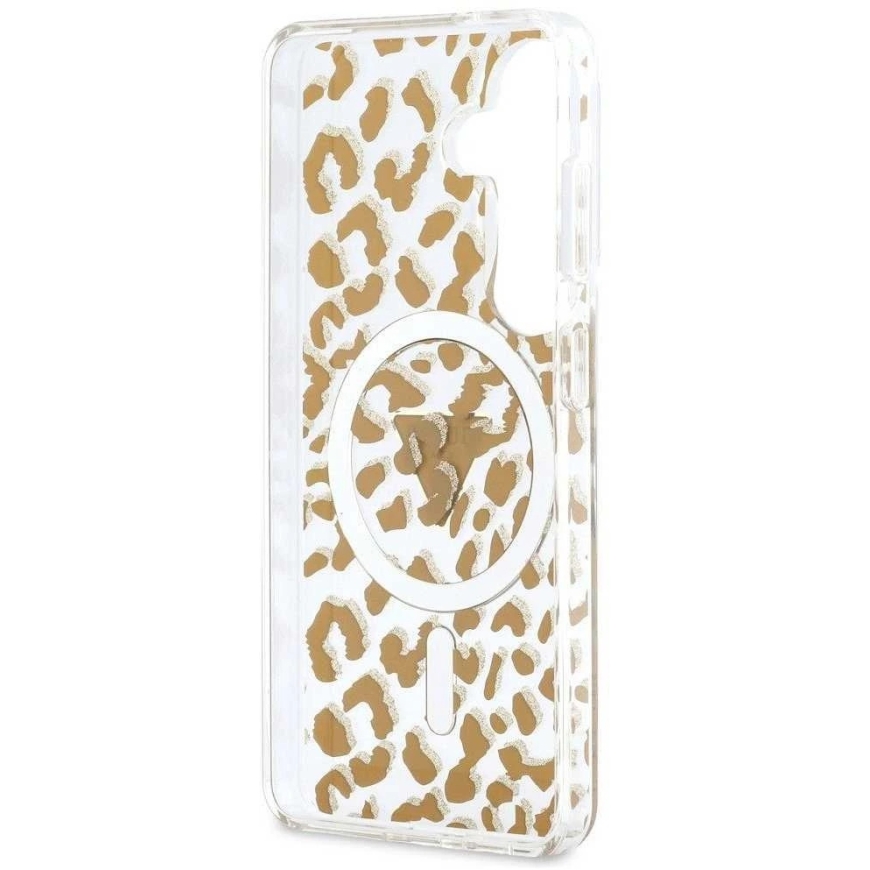 Guess IML leopardimustriga Triangle MagSafe kest Samsung Galaxy S26 pruunis – 3