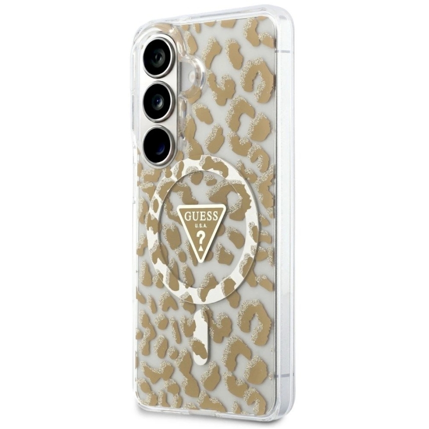 Guess IML leopardu raksta Triangle MagSafe maciņš Samsung Galaxy S26 brūnā krāsā – 5