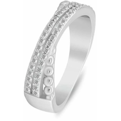 Brilio Silver Elegant silver ring with cubic zirconia RI158W