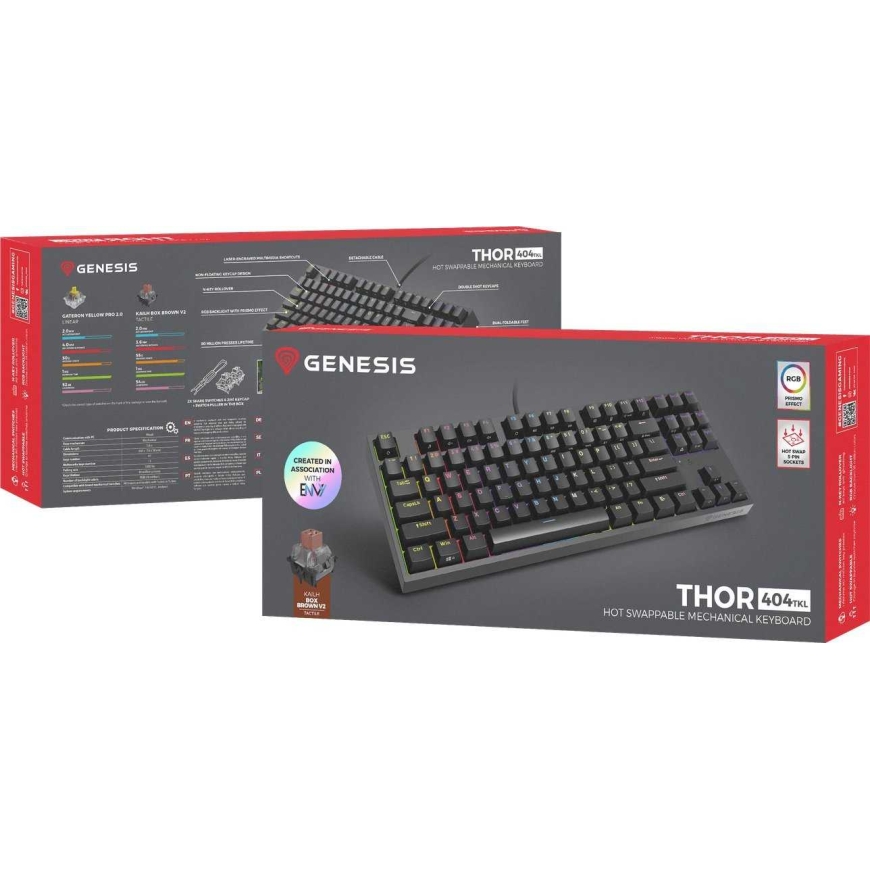 Genesis Thor 404 TKL Kailh Brown (US) – 3