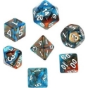 REBEL RPG Dice Set - Two Color - Orange and Blue