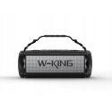W-KING D8 wireless Bluetooth speaker – black and silver W-KING D8 wireless Bluetooth speaker – black and silver