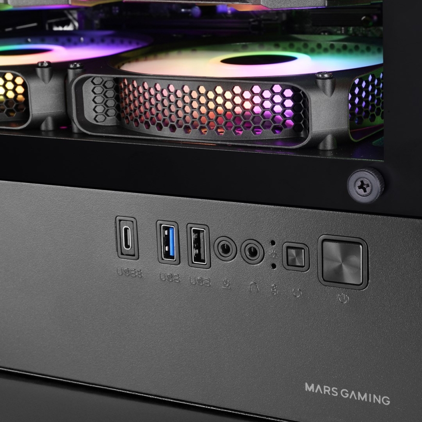 Mars Gaming MCQUANTUM tietokonetorni Midi Tower musta – 5