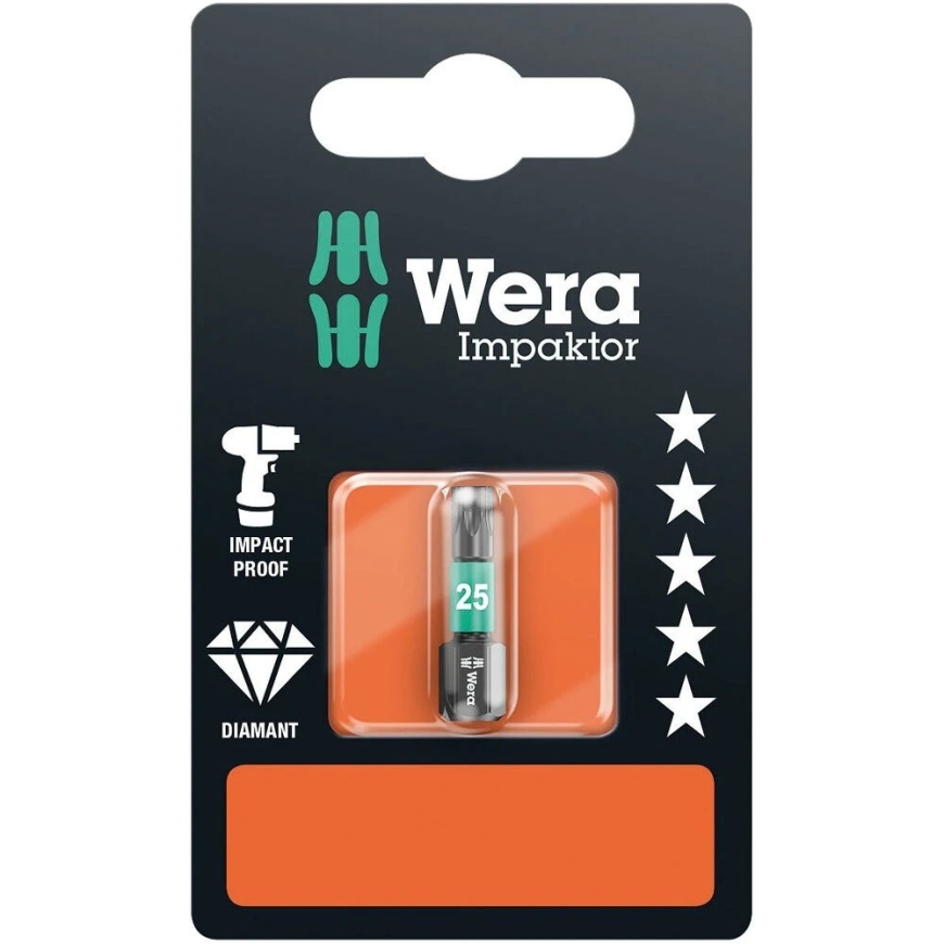 Wera Impactor 867/1 IMP DC puurmõõt, 1 x T25 x 25mm, blisteris – 2
