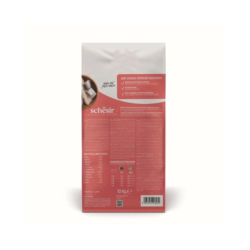 SCHESIR Loomade Mono Proteiin Formaat Steriliseeritud Kala – kuiv kassitoit – 10 kg – 3