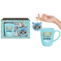 Bgtech Mug - I Am Very Dependent - Set Mug Barrel Pastel 300ml Blue + Owl Pendant Bgtech Mug - I Am Very Dependent - Set Mug Barrel Pastel 300ml Blue + Owl Pendant