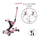 GLOBBER Go Up Deluxe Lights potkulauta, pastellinen vaaleanpunainen