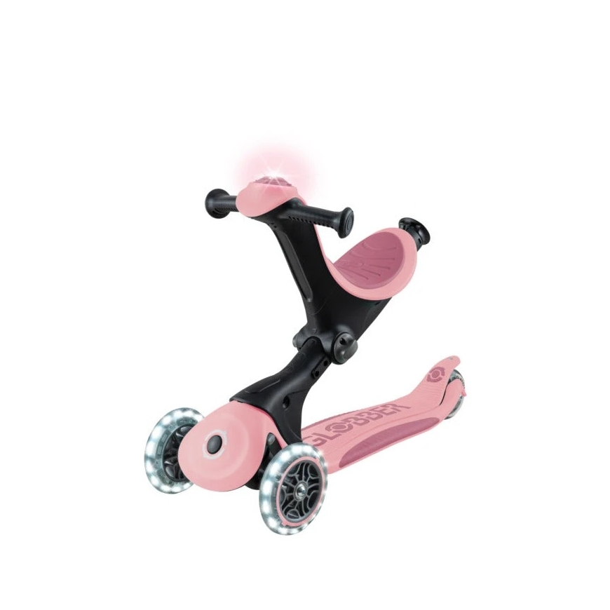 Paspirtukas GLOBBER Go Up Deluxe Lights, pastelinis rožinis – 5