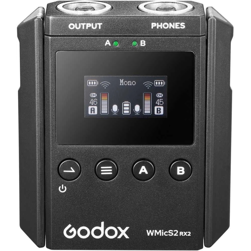Audio Equipment - Godox WMicS2 Kit 2 UHF Wireless Microphone System Black