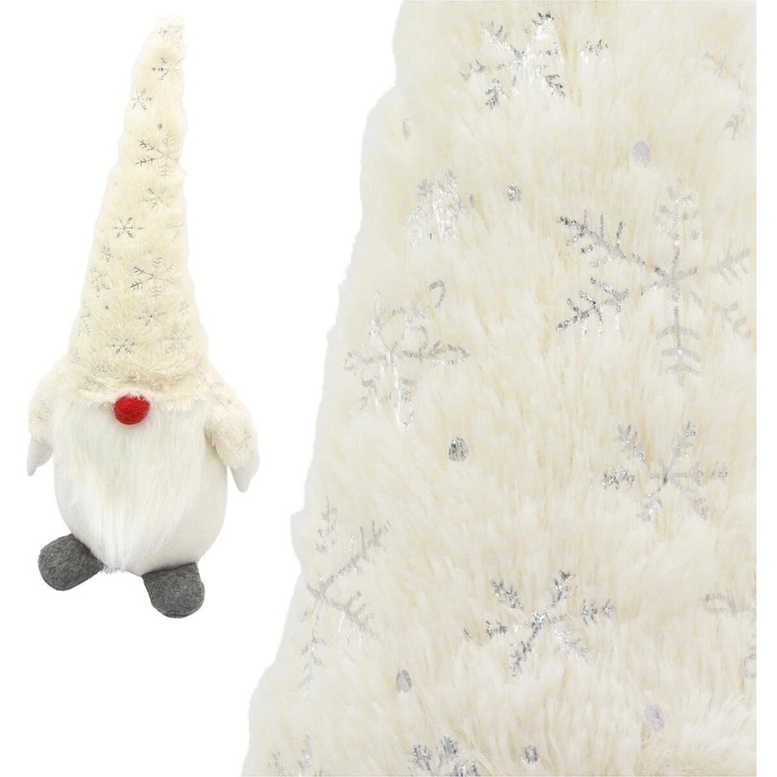 Saska Christmas baltas dekoratyvinis nykštukas 45cm – 4