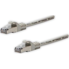 Logo FTP patchcord, Cat.5e, RJ45 M-5m, aizsargāts, pelēks, tīra varš ekonomija