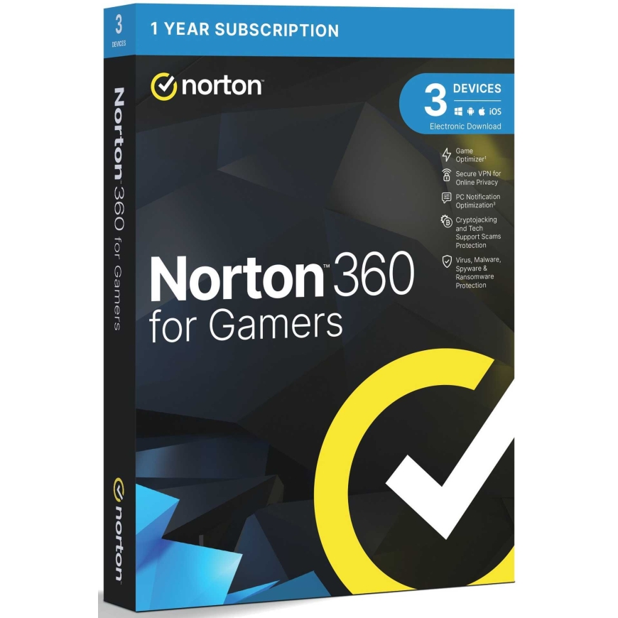 NORTON 360 Žaidėjams 50GB Antivirusas 3PC 1Metai