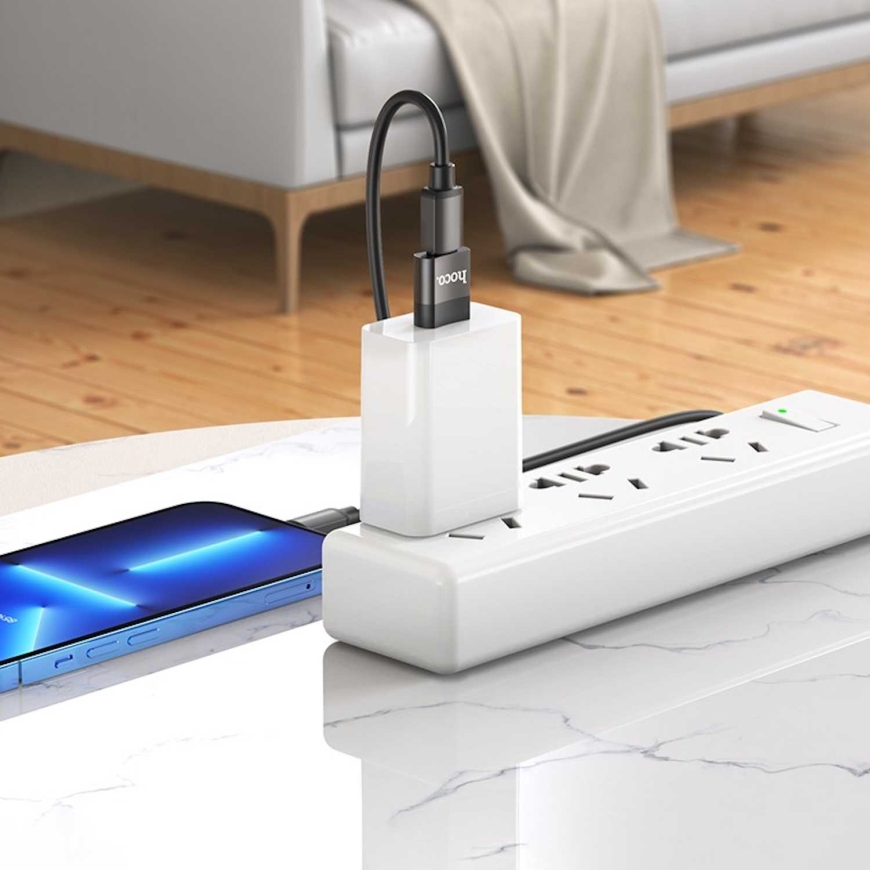 Hoco UA17 USB-A uz Type-C adapteris melns – 3