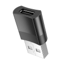Адаптер Hoco UA17 USB-A на Type-C черный