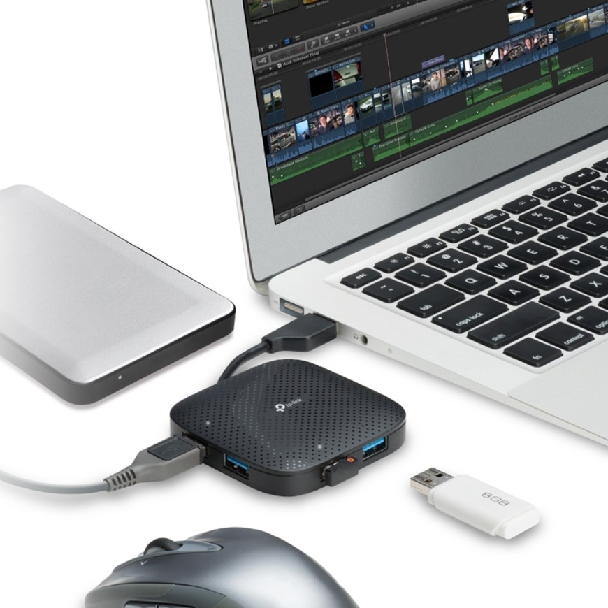 TP-Link UH400 USB 3.2 Gen 1 (3.1 Gen 1) Type-A 5000 Mbit/s Melns – 4