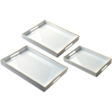 Mondex BLANCHE Set of 3 Decorative Trays 40x30x4cm/35x25x3.5cm/30x20x3.5cm Mondex BLANCHE Set of 3 Decorative Trays 40x30x4cm/35x25x3.5cm/30x20x3.5cm