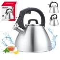 Kettle, 2.5 l stainless steel kettle with whistle and soft handle, Klausberg kb-7951 Kettle, 2.5 l stainless steel kettle with whistle and soft handle, Klausberg kb-7951
