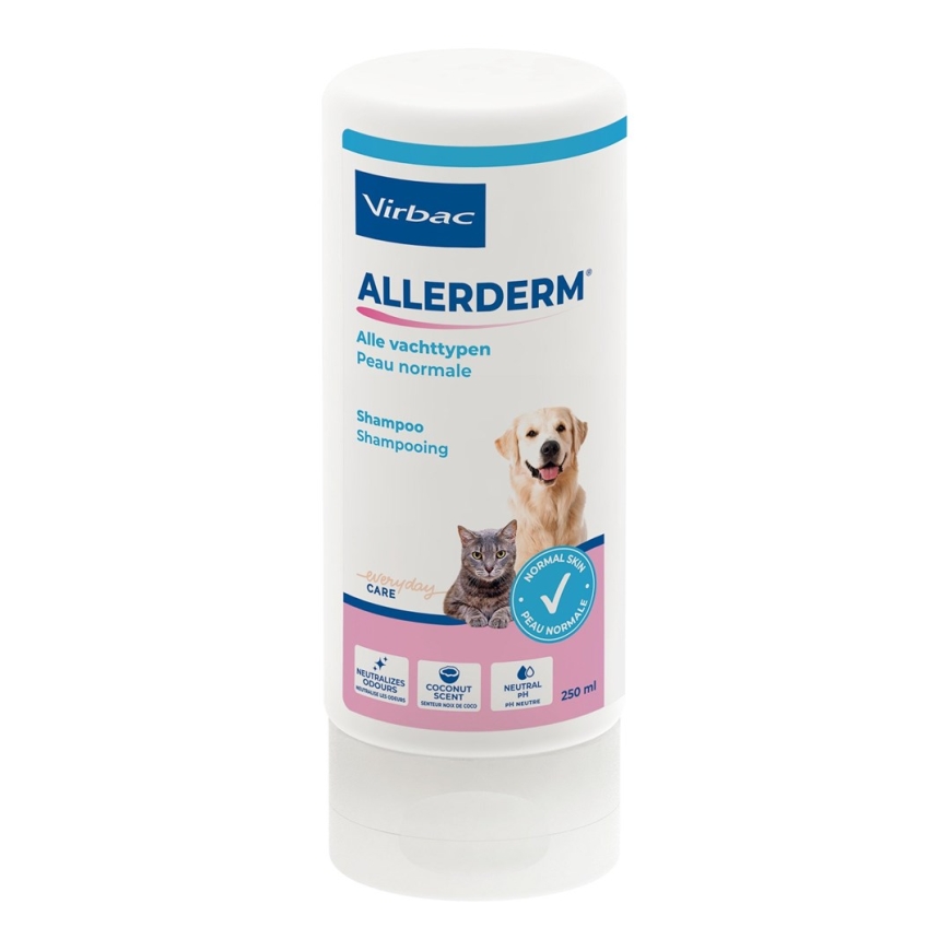 VIRBAC Allerderm normāliem ādas - šampūns suņiem un kaķiem - 250 ml