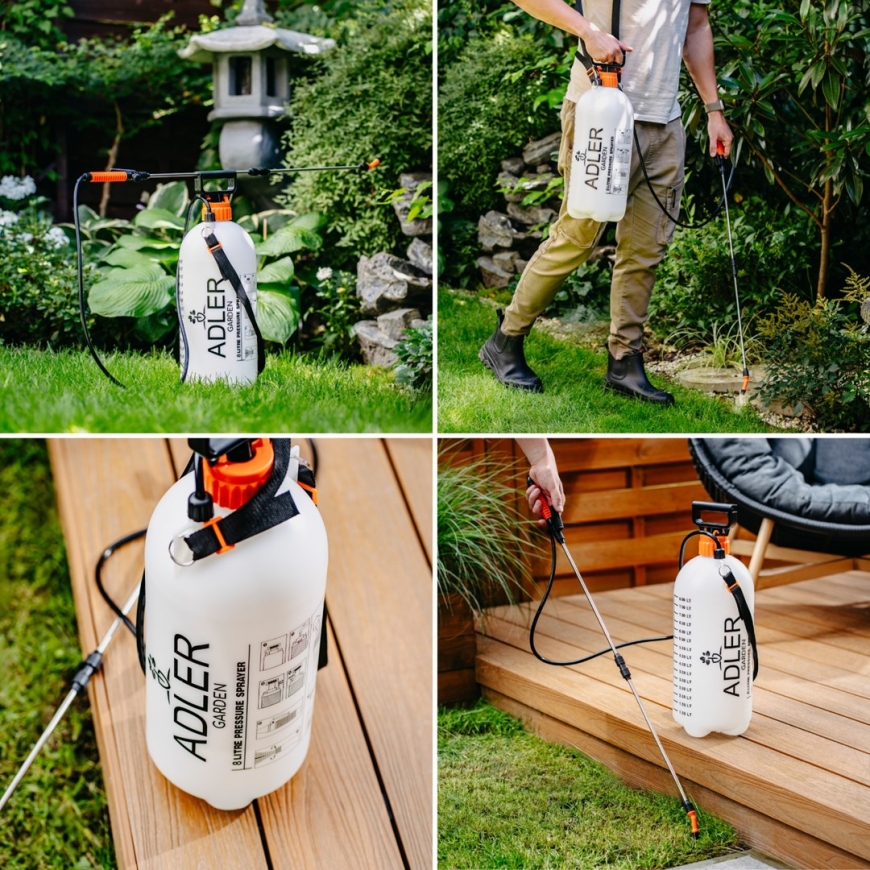 Pressure Sprayer ADLER AD 6809 manual 8L White, Orange – 2