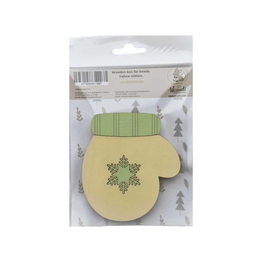 Kind Fox by Wizardi Siarhei Ausianikau business activity according to certificate No. 1130904 Bottle Bead Case "Yellow Glove" KF – 4