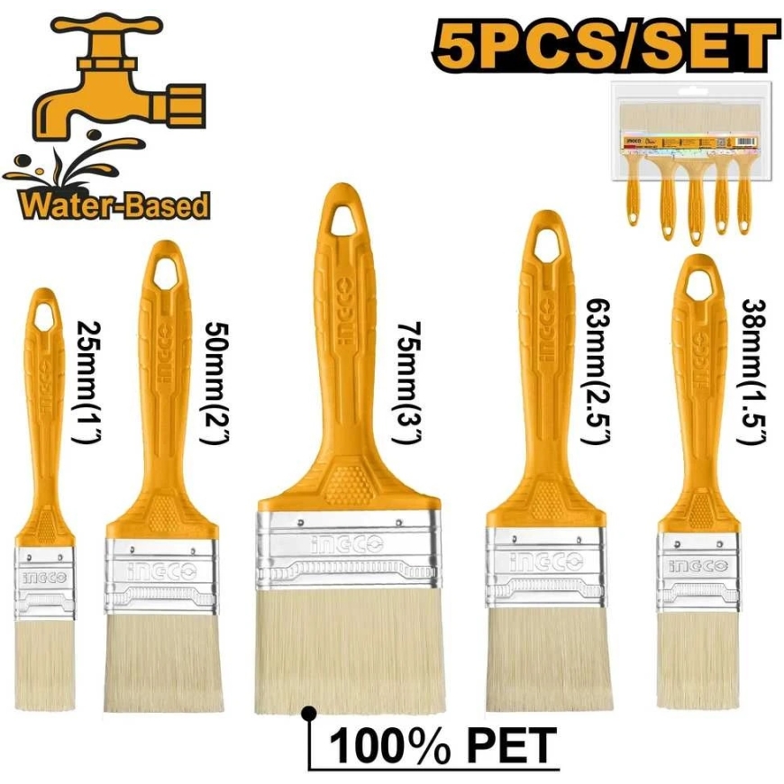 INGCO flat plastic set 5 pcs – 2