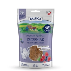 BALTICA Лакомства Регионов Puppy Mono Meat Strips Индейка – лакомство для собак – 90 г