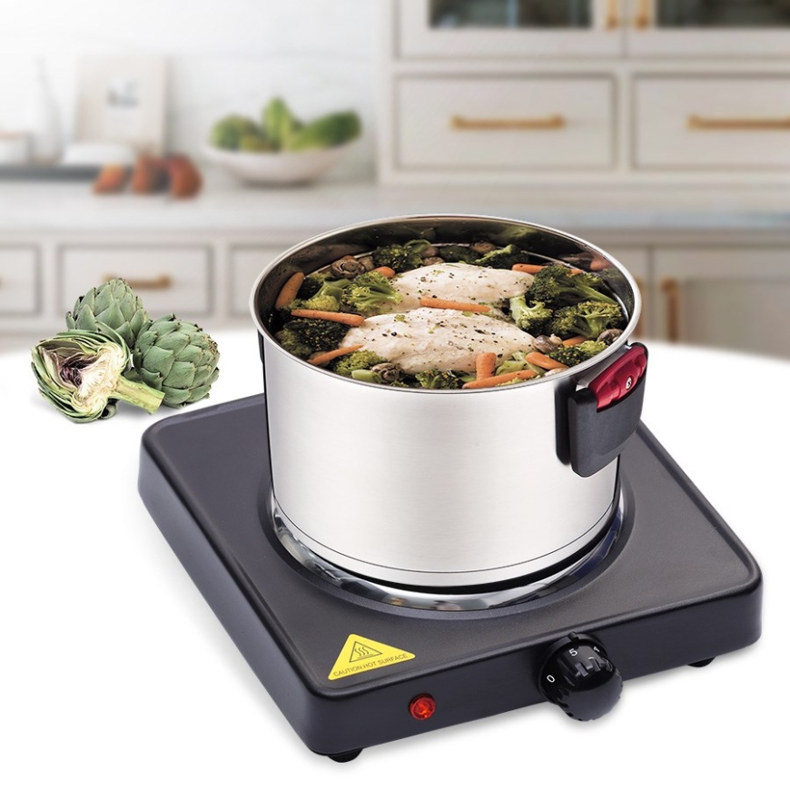 Maestro MR-771-1 Hob 1000W Black Countertop Sealed Plate 1 Zone(s) – 2