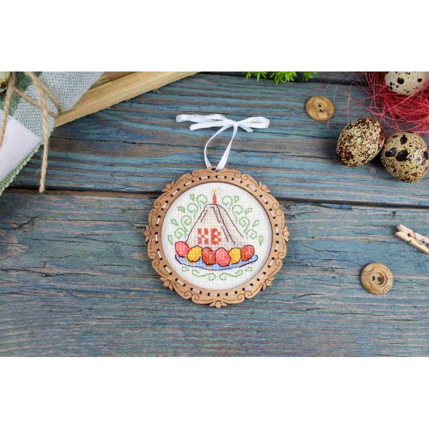 Beldizart Krustdūriena uz koka pamatnes "Miniatūra. Siera kūka" 8*8 cm SO-136 – 2