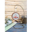 Beldizart Cross Stitch on Wooden Base "Miniature. Cheesecake" 8*8 cm SO-136 Beldizart Cross Stitch on Wooden Base "Miniature. Cheesecake" 8*8 cm SO-136