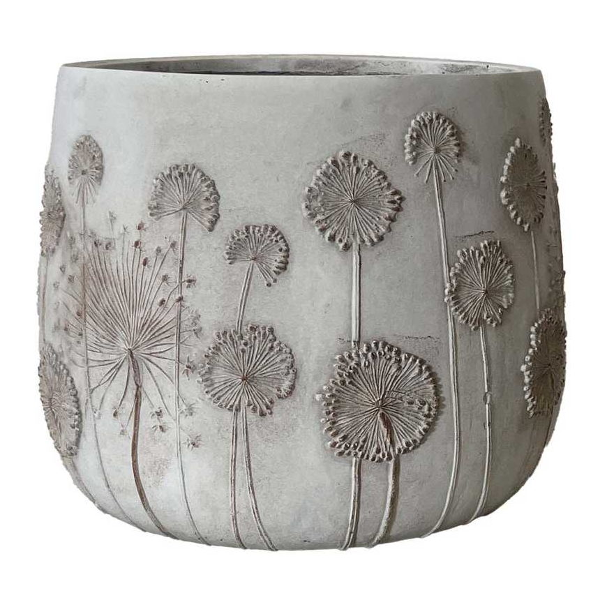Home4You Flower Pot "SUNNY FLORE", D45 x H41 cm, white