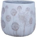 Home4You Ziedu pods „SUNNY FLORE“, D45 x H41 cm, balts