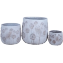 Home4You Ziedu pods „SUNNY FLORE“, D45 x H41 cm, balts